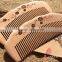 Natural handle combs peach material nature color hair wood comb hair combs with laser logo