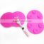 New arrival 8 colors silicone mini portable makeup brush cleansing mat, cosmetic brush scrubber