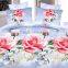Cheap Polyester 3d Pink Rose Flower Printed Duvet Cover Sets Home Designs