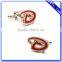 High quality custom shaped silver bronze cufflink