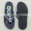 men leather slipper with printing logo