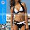 Wholesale black & white fashion sexy mature women bikini swimwear 2016