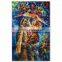 Newest Design Impressionist Cat Theme Knife Oil Painting on Canvas