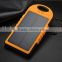 Water and dust proof solar power bank mobile phone solar charger