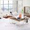 Liansheng Furniture Melamine Office Workstation Staff Used Office Table Desk With Movable Base