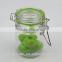 Lovely 180ml Glass Spice Bottle with Glass Lid &Silicon Ring
