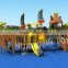 Outdoor equipment children playground,wooden slide toys