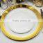 Hot Sale Wedding Gold Silver Rim Clear Glass Charger Plate