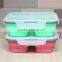 4 Layer Hot Sales Creative Portable Food Container Silicone Bento Lunchbox