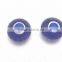 AAA Dark Blue Color Quartz Faceted Roundel Big Hole Beads