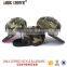 flat brim 6 panel camo hat and cap