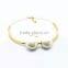 New design gold plate heavy pearl pendant necklace set