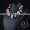 high quality vintage rhinestone flower chunky statement necklace tin alloy fashion women pendant necklace 6390134