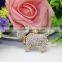 New metal puppy dog keychain crystal keychain gold silver keychain metal key chain