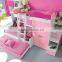 Multi-function bunk bed with wardrobe and storage