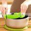 2016 China  Best Selling Mesh Silicone Clip-On Snap and Strain Strainer, Green