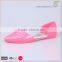 Fashion designed women casual pink jelly flat shoe