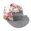 Grey Wool 5 Panel Cap,Grey 5 Panel Hat Flat Brim,Flat Brim 5 Panel Cap Wool