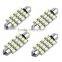 4 42mm 16 SMD LED White Car Dome Festoon Interior Light Bulb