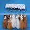 plastic dog animal shape faux fur toy keychain