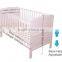 Europe standard Wooden nursery baby bed, 2 in 1 baby cot toddler bed
