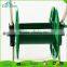 Retractable garden water hose reel cart with plastic plate,connector and handle