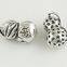 Peanut Shape Engraved Silver Beads DIY Sterling Silver Jewelry