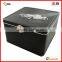 empty tall colored metal customed square tin box for wine