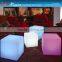 China high quality PE plastic rechargeable colorful led light chair, led cube, led stool