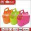 Lady plastic PE material supermarket felt plastic shopping basket