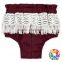 Wholesale Newborn Baby Clothes Boutique High wWaist Wine Ruffle Baby Bloomers