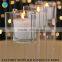 Flamless round glass wax filled tealight candle