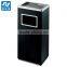 2017 fashion ground ashtray bin for hotel stainless steel coating plated