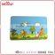 Cute Animal printing 100%melamine breakfast bread board for kids