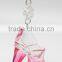 Acrylic transparency and red crystal shoe deoration for Valentine's Day