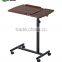 Black Laptop Cart, Computer Stand With Adjustable Table Top And Casters