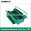 Double layers portable tool box with metal handle