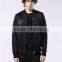 MGOO New Arrival Black Bomber Jackets For Men Long Sleeves Embroidery Tops Zip Up Winter Coat