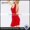 MGOO China Made Custom Logo OEM/ODM Wholesale Sexy Deep V Mini Party Dress Red Slit Prom Dress for Women #24206104