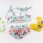 Girl Floral Bikini Swimwear Ruffle Blommer And Top Sets Two Pieces Outfits