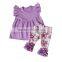 Wholesale Boutique Fashion Baby Clothes Spring Floral Clothes Wear organic cotton Baby Girl clothing