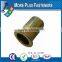 Made in Taiwan Flange Head Knurled Body Flat Head Strong Brass Antique Brass Knurled Rivet Nut