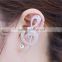 Music Note Crystal Wrap Cartilage Earring Jewelry Women Clip Ear Cuff