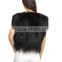SJ237-01 China Wholesale Manufacturer Long Hair Goat Vest in Black