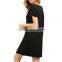 Custom O-neck casual ladies see through summer dress
