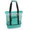Blue Handle Simple Double Layer Polyester Mesh Cooler Bag