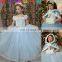 Kids princess elsa dress with cape FGCC-1005