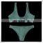 New Design Sexy Mature Women Bikini Knotted Scoop Bikini Top And Bottom