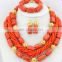 High quality afrian coral beads jewelry /handmade coral beads jewelry /nigerian italian coral beads