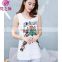 Summer fashion embroidery lady tank top